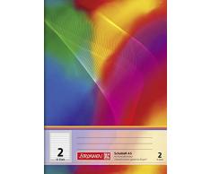 Brunnen 104598202 Schulheft A5 (16 Blatt, liniert, Lineatur 2, Klasse 2)
