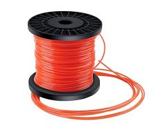 Trimmerfaden Trimmer Schnur Rasen Mähfaden 5-kant Nylon Rasentrimmer Faden Durchmesser 2,4 mm x 100 m Orange Rot