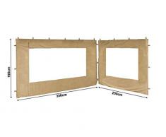 QUICK STAR 2 Seitenteile für Gartenpavillon Antik Pavillon Partyzelt 3x4m Sand