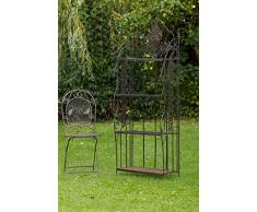 Gartenregal Regal Garten Eisen Möbel 175cm Eisenregal antik Stil braun 13kg