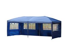 Outsunny 3x6m Pavillon Faltpavillon Faltzelt Partyzelt Gartenzelt inkl.4 Seitenteile Blau