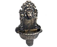 vidaXL Wandbrunnen mit Wasserpumpe Löwenkopf Design Zimmerbrunnen Wasserspiel Dekobrunnen Springbrunnen Wasserfall Zierbrunnen Brunnen Bronze