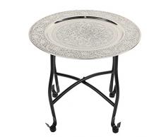 albena shop 73-10 orientalischer Teetisch Klapptisch mit Tablett … (Navin ø 40cm / H 36cm)