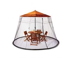 LXYZ Sonnenschirm-Moskitonetz, Sonnenschirmschirm, Gartenschirm-Tischschirm mit Reißverschlusstür und Polyesternetz, Höhe und Durchmesser einstellbar, geeignet für Terrassen-Campingschirm im Freien