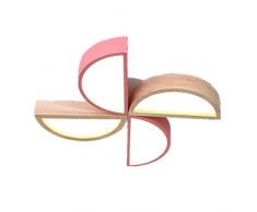 Holzwindmühle Macaron Deckenleuchte Kinderzimmer Schlafzimmer Lampe Arbeitszimmer Balkon Mode Kreative Windmühle Lampen (Color : Pink)