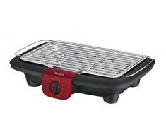 Tefal BG90E5 Easygrill Adjust Elektro-Tischgrill (2300 Watt, 720 cm² Grillfläche) schwarz/Burgunderrot