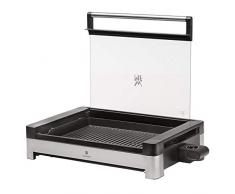 WMF Lono Elektro Tischgrill mit Glasdeckel, beschichtete Grillplatte, 2200 Watt, edelstahl matt