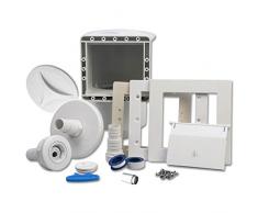 Medipool Einbauskimmer Komplett-Set mit umfangreichem Zubehör Skimmer für Stahlwandbecken 23 cm x 21,5 cm x 38 cm