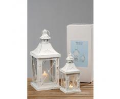 Laterne Odile 2tlg H26-40cm Eisen pulverbeschichtet