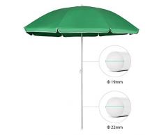 Sekey® Sonnenschirm 160 cm Marktschirm Gartenschirm Terrassenschirm Grün Rund Sonnenschutz UV20+