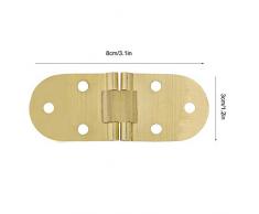 FTVOGUE 80 x 30 mm Zinklegierung Metall Runde Kanten Nähmaschine Klapptisch Möbel Klapptablett Scharnier mit Schraubbeutel