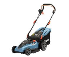 SENIX Elektro-Rasenmäher, Mäher für einen gepflegten Garten, 1600 W Elektromotor, 38 cm Schnittbreite für kleine bis mittlere Rasenflächen, mit 45 L Fangkorb & Füllstandsanzeige