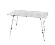 WOLTU Alu Campingtisch klappbar Falttisch mit Tragetasche, Aluminium Campingtisch Reisetisch für 4-6 Personen 120 * 68.5cm, Höhenverstellbar Klapptisch für Camping Garten Balkon