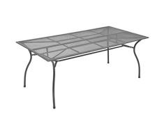 Tidyard Gartentisch Metall-Esstisch Partytisch Tisch 180 x 83 x 72 cm Metallnetz-Design,Bistrotisch Balkontisch Bartisch Stehtisch,Rost- und witterungsbeständig, für den Innen- und Außenbereich