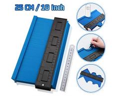 DIAOPROTECT Konturenlehre,Konturmesser,Duplikator zum Übertragen von Konturen & Schnittverläufen,Konturenlehre Ideal für Laminat,Fliesen,Holz Markierungswerkzeug,Kunststoffkanäle,Wickelrohre Usw- 25cm