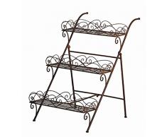 Pflanztreppe Turin Metall Breite 50 cm Pflanzregal Blumenständer Blumentreppe Blumenständer