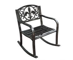 Schaukelstuhl Balkon Startseite Lazy Chair Indoor Sessel Freizeit Schmiedeeisen und Outdoor wasserdichte Sonnencreme Ergonomisches Design Einfache Moderne