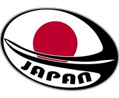 Aufkleber Wandaufkleber sport Fußball, rugby Flagge WM Schale, Japanischer Fächerahorn