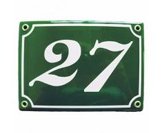 Hausnummer Hausnummernschild Emaille 12x17 cm mit Wunschnummer Premiumqualität