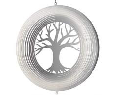 CIM Edelstahl Windspiel - Lebensbaum 300 - lichtreflektierend - Durchmesser: 20cm - inkl. Aufhängung - Gartenddeko Metall