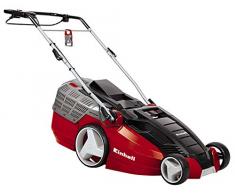 Einhell Elektro-Rasenmäher GE-EM 1843 HW (1800 W, 43 cm Schnittbreite, 6-fache Schnitthöhenverstellung 25-75 mm, 63 l Fangbox, Highwheeler)