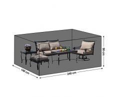 SONGMICS Schutzhülle für Gartenmöbel, 240 x 140 x 90 cm, Abdeckeplane für Tisch und Stühle, Outdoor, wasserdicht, rechteckig, Grün GFC93L