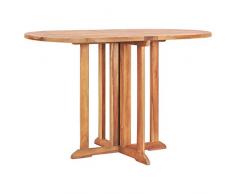 vidaXL Teak Massiv Schmetterling Gartentisch Klappbar Esstisch Klapptisch Holztisch Tisch Gartenmöbel Balkontisch Teaktisch 120x70x75cm