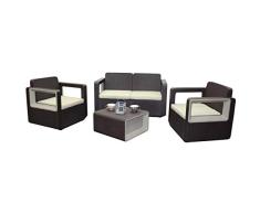 Loungemöbel-Set Venus, 72 cm (H), Sitz braun, Gestell braun