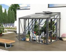 Vitavia Athena 7000 ESG/HKP, anthrazit Anlehngewächshaus Gewächshaus 1 Dachfenster