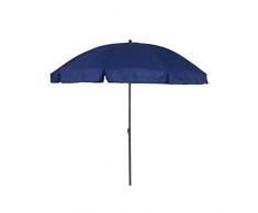 greemotion Sonnenschirm 3m mit UV-Schutz - Balkonschirm in Blau-Grau - Gartenschirm knickbar - Terrassenschirm rund - Outdoor-Schirm für Balkon, Terrasse & Garten