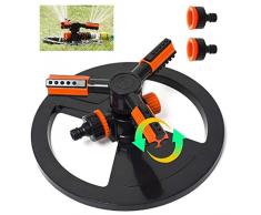 Raniaco Garten Sprinkler Kreisregner 250m² - 360° Auomatisch Rasensprenger mit 45 Düsen - Gleichmäßige Bewässerung durch drehbare präzise Düsenköpfe, Rasensprinkler Bewässerungssystem Set