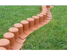 rg-vertrieb Palisade Beeteinfassung Gartenpalisade Rasenkante Bettumrandung 4,05m Farben Wählbar (Terrakotta)