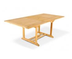 SAM Gartentisch Caracas, Ausziehtisch aus Teak-Holz, massiver Holztisch bis 200 cm Länge für Balkon, Terrasse oder Garten