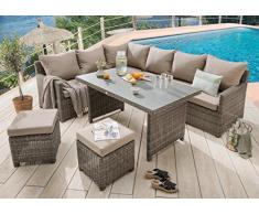 Destiny Loungegruppe Bergamo Eckgruppe Mixed Grey Lounge Garnitur Dininglounge