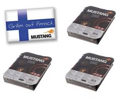 3x Mustang Einweggrill Mini BBQ Grill 22x27x5cm