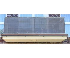 Smart Deko 700x90cm Anthrazit Balkonsichtschutz, Balkonverkleidung, Windschutz, Sichtschutz und UV-Schutz für Balkon, Gartenanlagen, Camping und Freizeit (700x90cm)