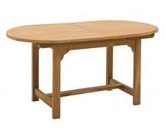 La Casa di Caesar Teakholz Tisch Riva Oval Ausziehtisch ca. 160/220 cm Gartenmöbel Teakmöbel Gartentisch Holztisch