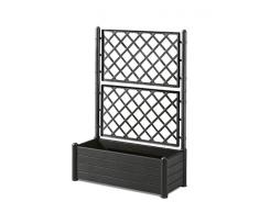HERSTERA 10014800 Pflanzgefäss con Rankgitter, Grau, 100 x 43 x 142 cm