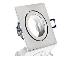 IP44 Alu- Feuchtraum Badezimmer Einbaurahmen Eisengebürstet Terrassenüberdachung Beleuchtung mit Klickverschluß Spritzwassergeschützt Unterbauleuchten Alu-Einbaurahmen Starr geeignet für MR16, GU10 LEDs 230V Hochvolt Halogen