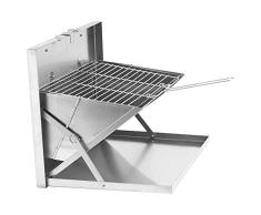 CampFeuer Edelstahl Faltgrill Nevada | 40,5 x 30 x 2,5 cm | Klappgrill | Campinggrill für Hiking und Outdoor