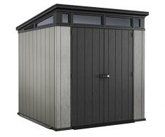 Keter Ondis24 Artisan Geräteschuppen Gartenhaus - 214 x 218 x 226 (H) cm - Grau/Braun