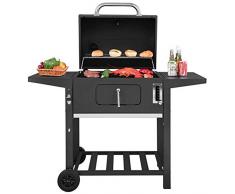 HFM Holzkohlegrill Gusseisengrill Große Picknicks Holzkohlegrill Premium Gourmet Holzkohlegrill Grill Picknick im Freien Camping Patio Hinterhof Kochen