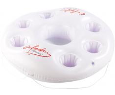 infactory Getränkehalter Pool: Aufblasbarer Getränkehalter im Rettungsring-Design, 7 Halter, Ø 14,5cm (Poolbar aufblasbar)