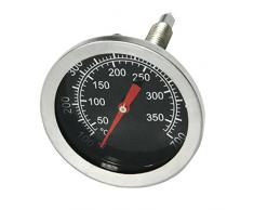 Onlyfire Edelstahl Grillthermometer bis 350°C/700°F, Thermometer für alle Holzkohlegrill, Grills, Ofen, Smoker, Räucherofen und Grillwagen, analog, Grillzubehör (Anzeige: Celsius und Fahrenheit)