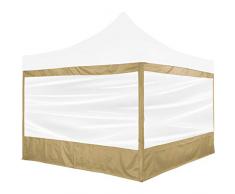 INSTENT® Pro Seitenwand/Seitenteil für Pavillon 3x3m mit XXL Panorama Fenster oder Reißverschluss, wasserabweisend und atmungsaktiv, Farbwahl, für Festzelt, Partyzelt