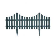 vidaXL 17x Gartenzaun 10m Zierzaun Beeteinfassung Beetumrandung Palisade