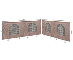 QUICK STAR 2 Seitenteile mit PVC Fenster für Lounge Pavillon Sahara 4x4m Seitenwand Sand