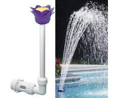 cheerfulus-1 Blume Schwimmbad Brunnen Wasserfall - Verstellbarer, an der Wand montierter Poolbrunnen,Spaß Wasser Sprinkler über & Im Boden Schwimmen Schwimmbad Sprühen Teich Dekor