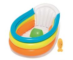 Aufblasbare Babywanne | Zuhause oder Reise! | Einfach, tragbare Babybadewanne aufzublasen Enthält Fun Fish Shaped Thermometer | Eingebauter Stopper für zusätzlichen Komfort und verhindert Rutschen |