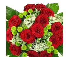 Großer Blumenstrauß Premiumstrauß Romantik mit 15 roten Rosen